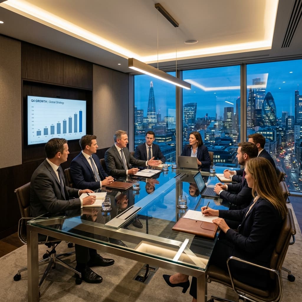 Executive boardroom meeting